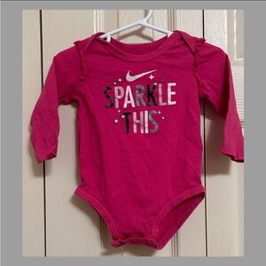 Nike Fuchsia 'Sparkle This' Kids Bodysuit